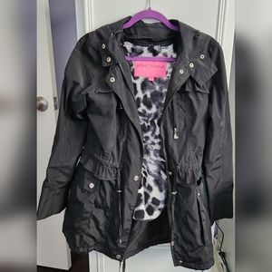 Betsey Johnson Hooded Raincoat Size S